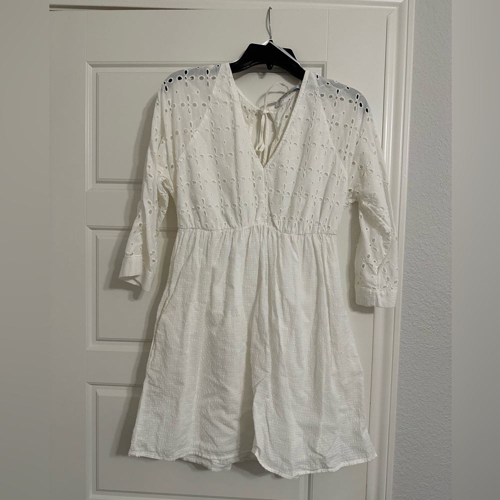 Zara Eyelet Mini Dress - size S